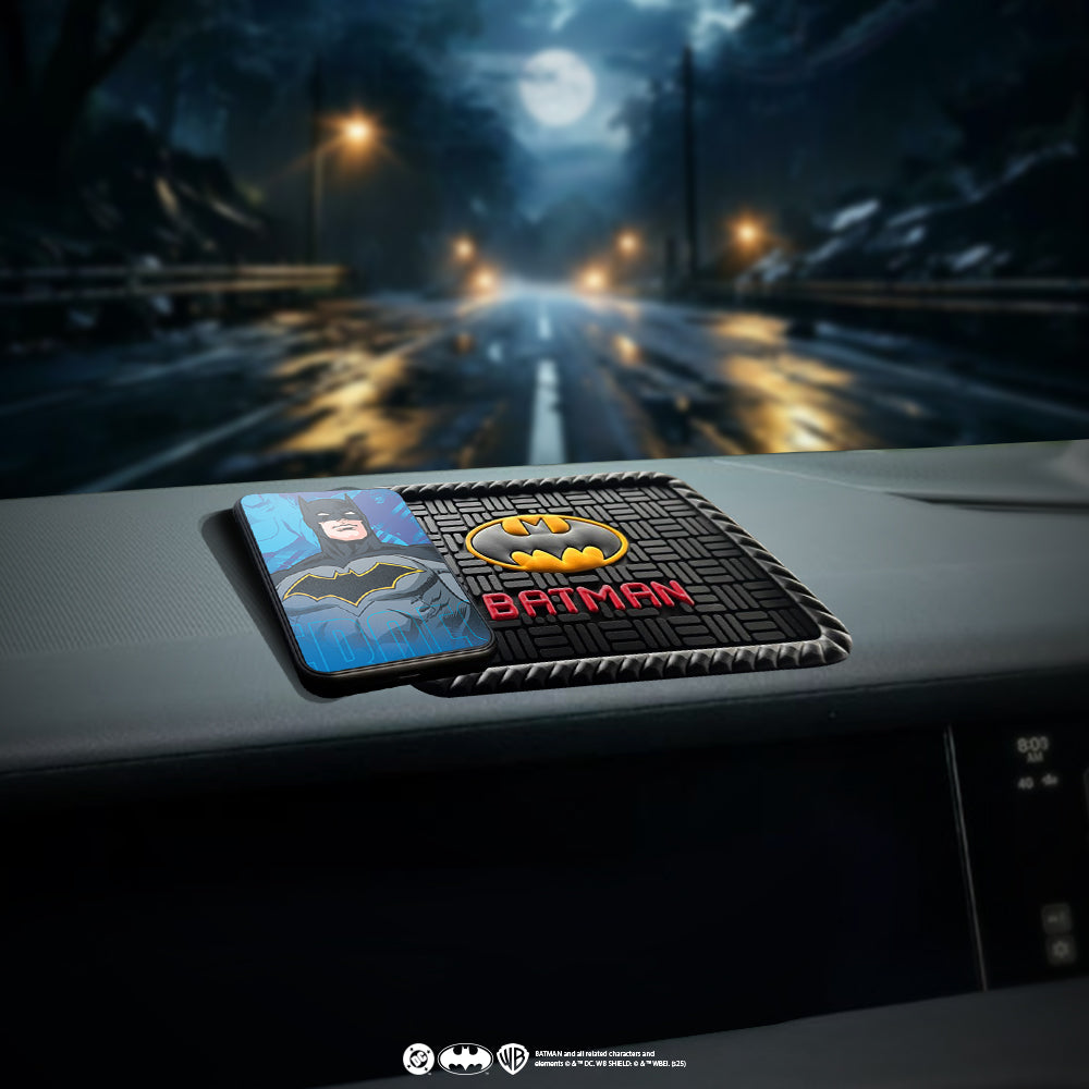 Batman Red logo Car Non Slip Mat from DC Official Merchandise