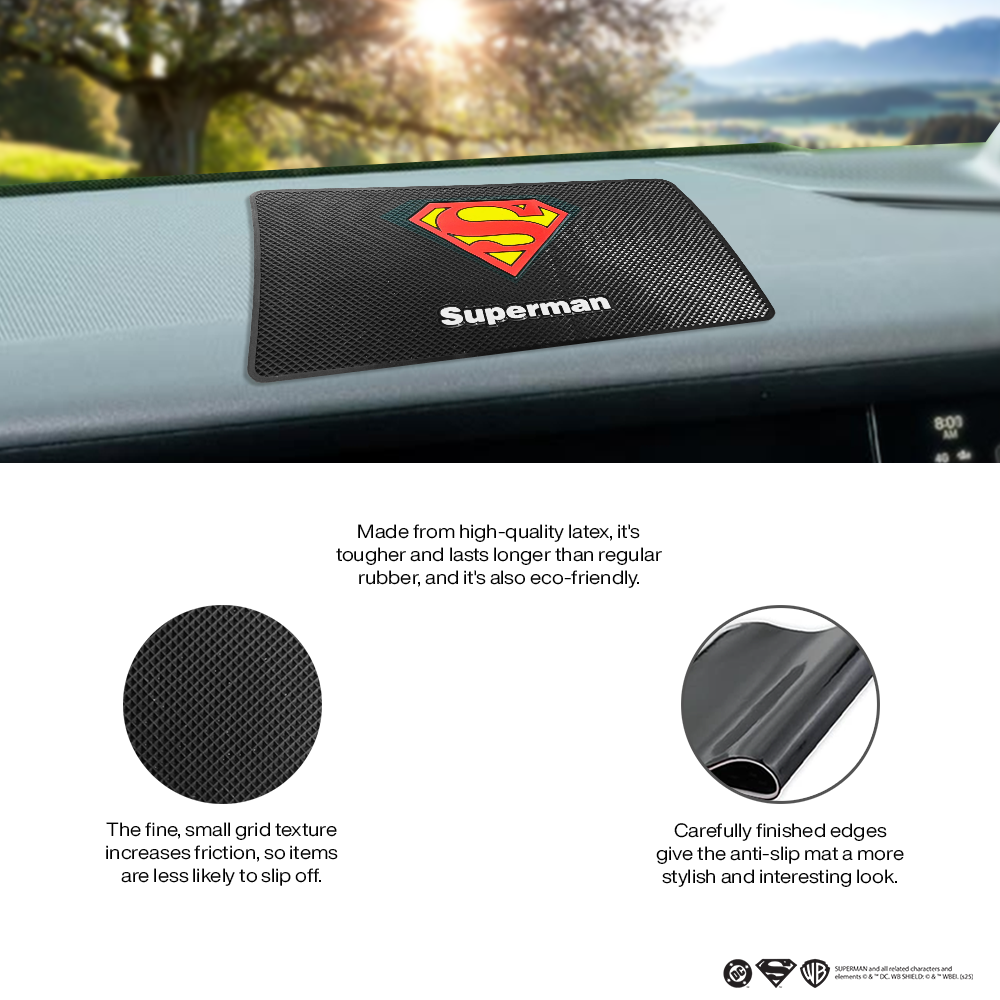 DC Superman logo Car Dashboard Non Slip / Anti skid mat