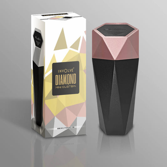 Involve Diamond Trashbin/ Dustbin (Rosegold)