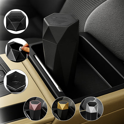 Involve Diamond Shape Car Dustbin/ Trash Can/ Trashbin(Black)