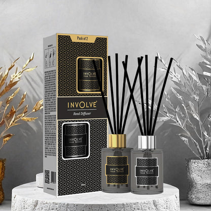 Involve Elegance Golden Glory and  Silver Shine Reed Diffuser Set (120ml)