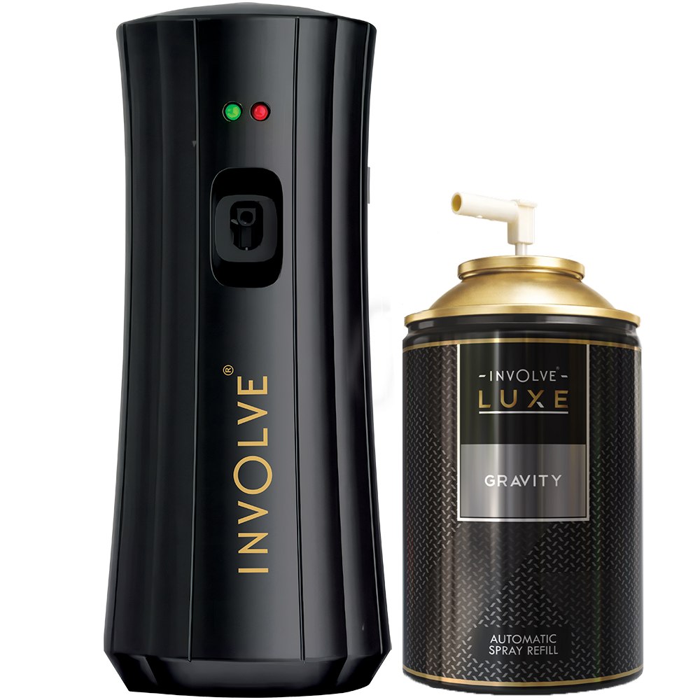 Involve Luxe Automatic Air Freshener Kit - Machine + Gravity Refill for Office