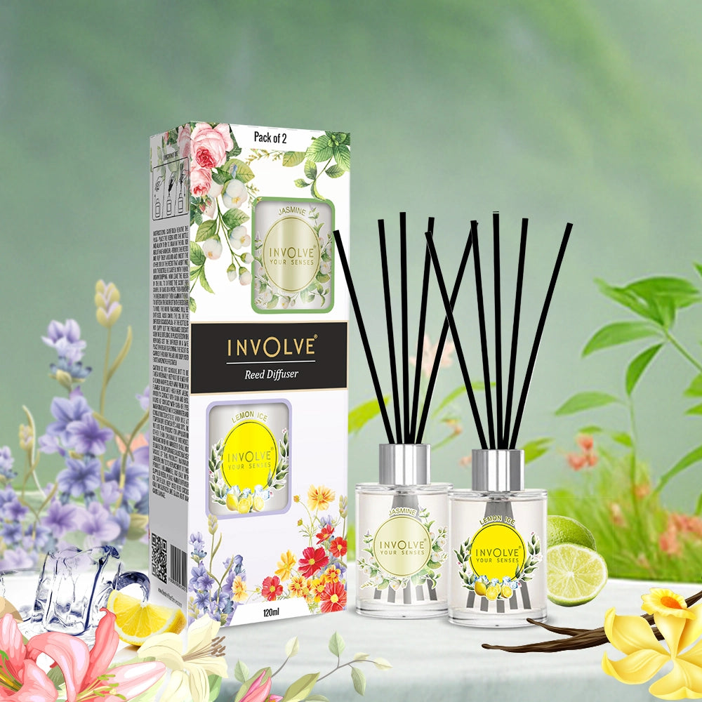 Involve Pura Reed Diffuser Set- Lemon Ice & Jasmine (120 ml)