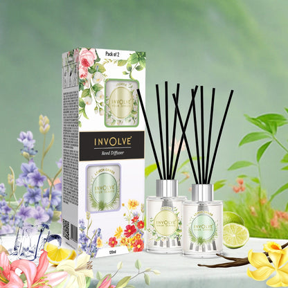 Involve Pura Reed Diffuser Set- Lemongrass & Jasmine (120 ml)