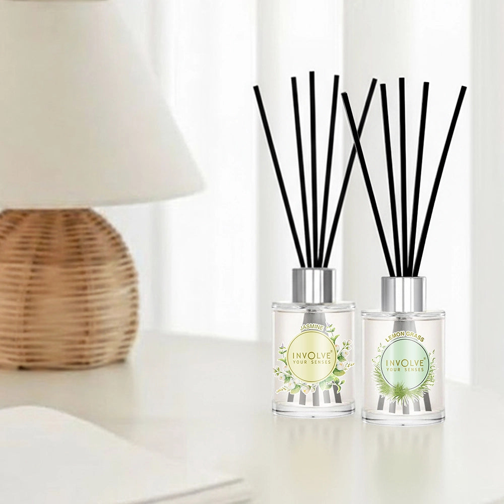 Involve Pura Reed Diffuser Set- Lemongrass & Jasmine (120 ml)