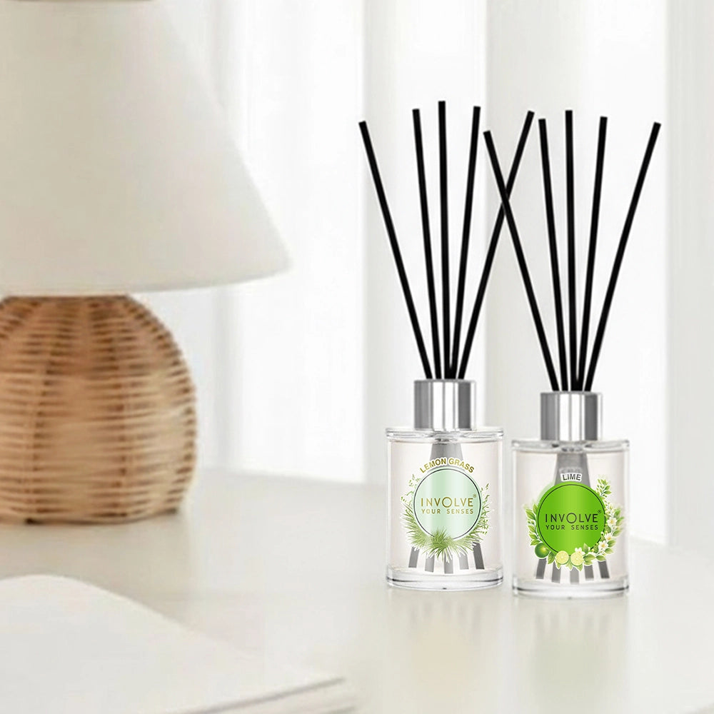 Involve Pura Reed Diffuser Set- Lemongrass & Lemon Ice (120 ml)