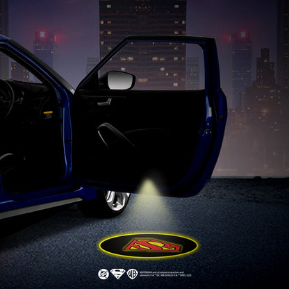 Superman Wireless Car Door Light from Warner Bros (Pack of 2) Battery Not Included - OFFICIAL DC MERCHANDISE
