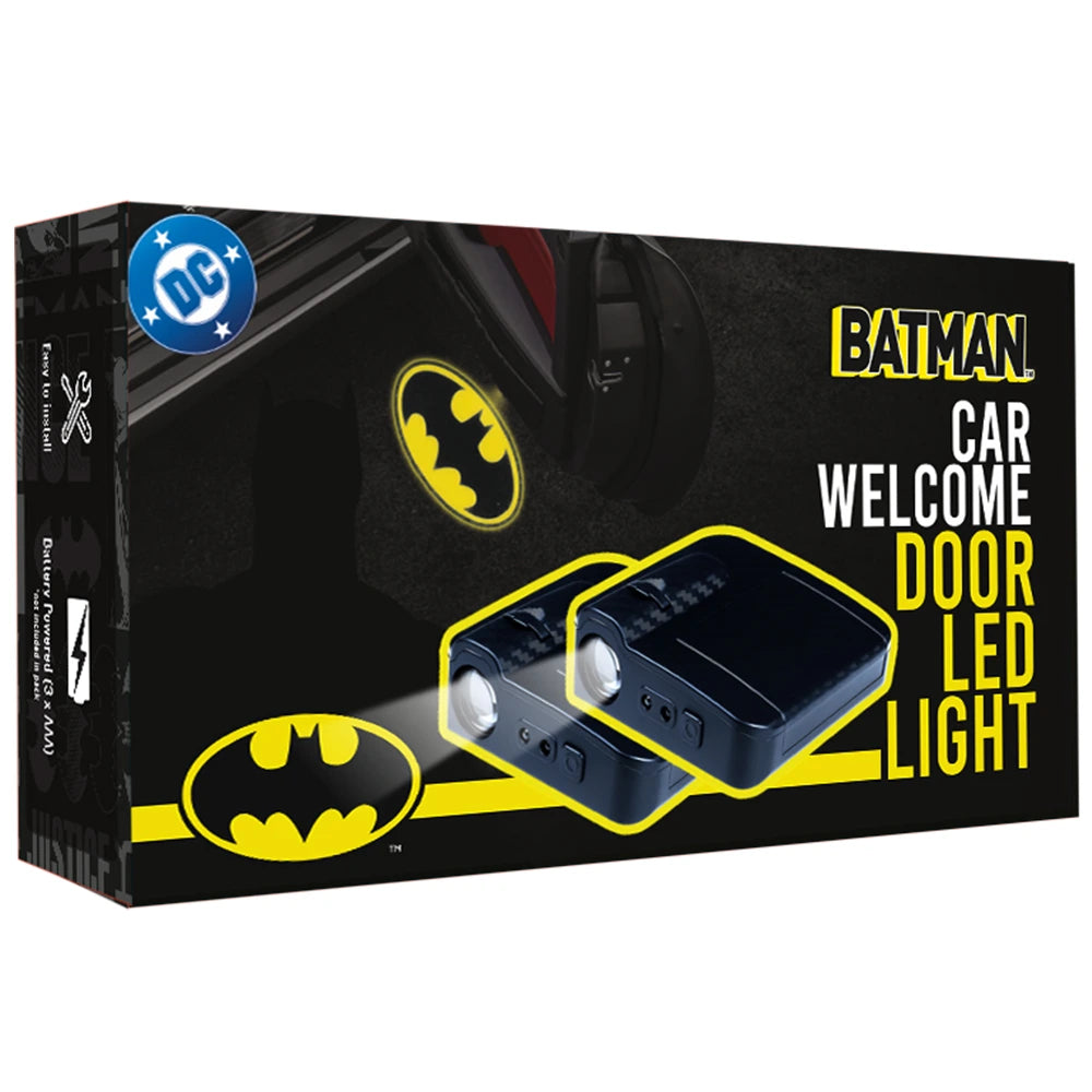 Batman Wireless Car Door Light from Warner Bros (Pack of 2) Battery Not Included - OFFICIAL DC MERCHANDISE