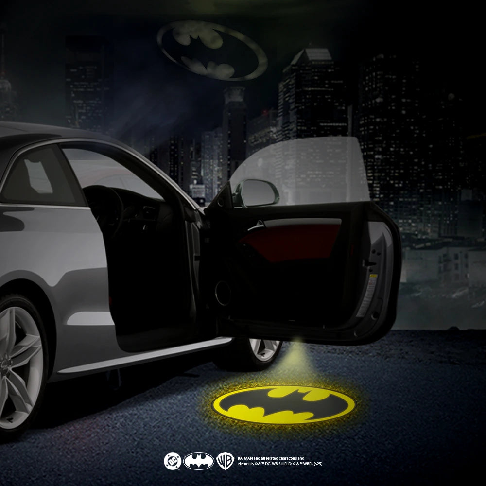 Batman Wireless Car Door Light from Warner Bros (Pack of 2) Battery Not Included - OFFICIAL DC MERCHANDISE