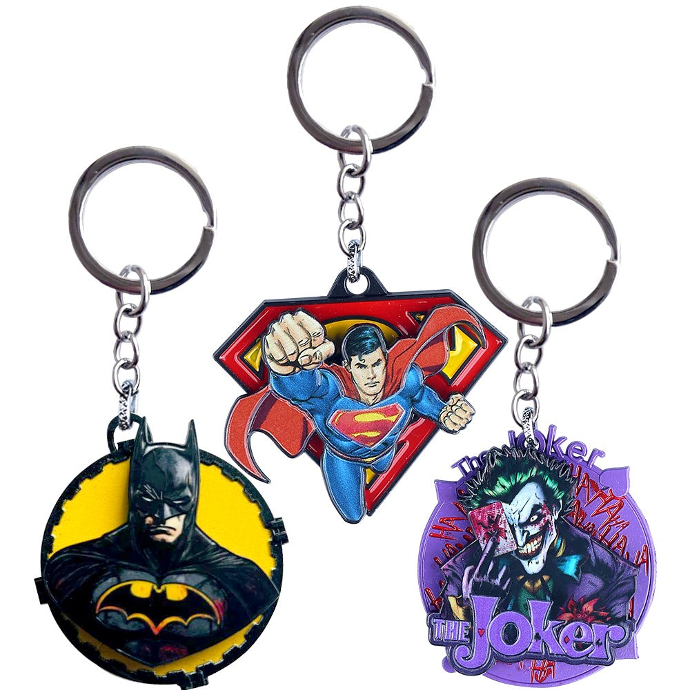 DC Keychain Pack 3- Batman, Superman and The Joker