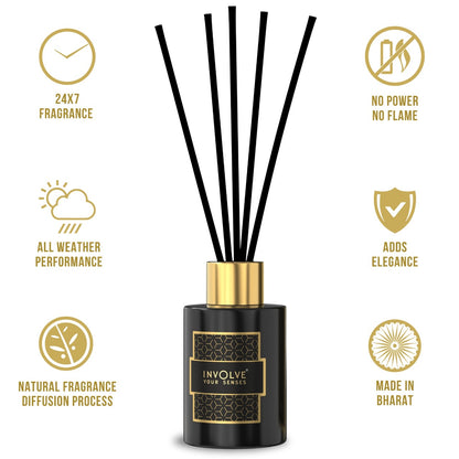Involve Elegance Golden Glory Reed Diffuser Set (60ml)