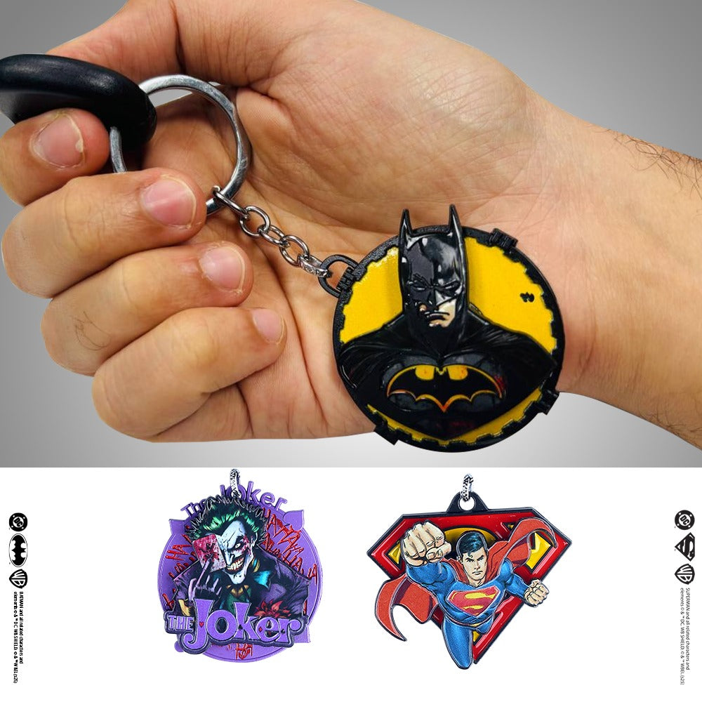 DC Keychain Pack 3- Batman, Superman and The Joker