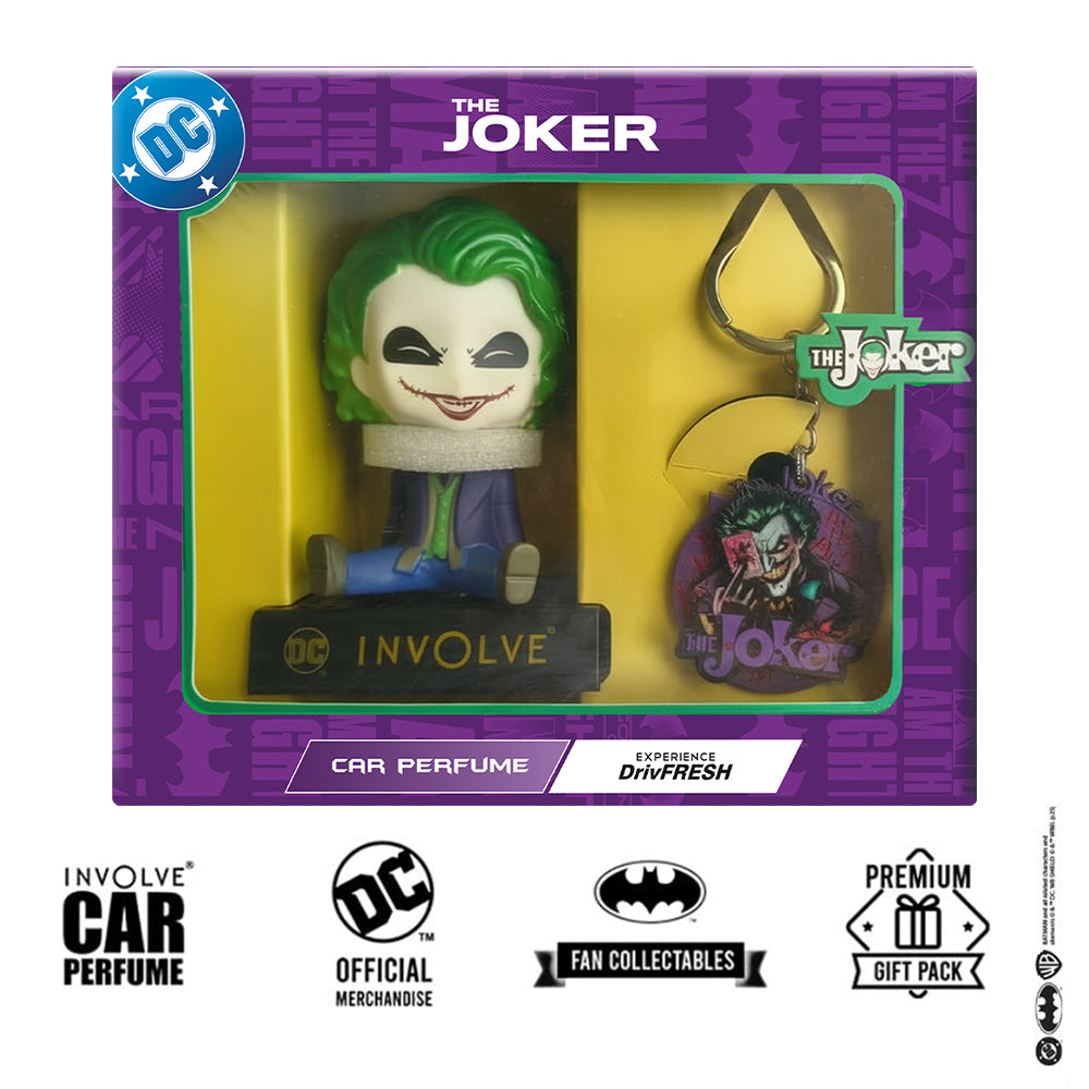The Joker Character Dashboard Car Perfume with Keychain - DC Comics from Warner Bros