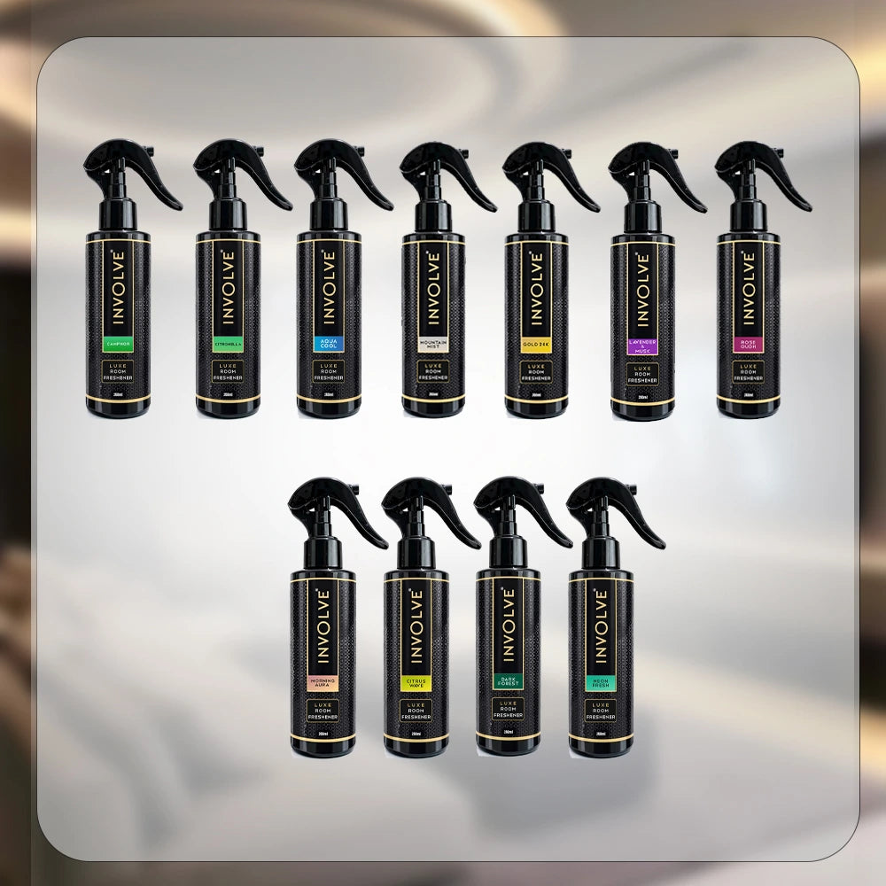 Involve Lavender Musk Air Freshener Spray (200ml) | Long Lasting Fresh Fragrance for Car, Home & Office