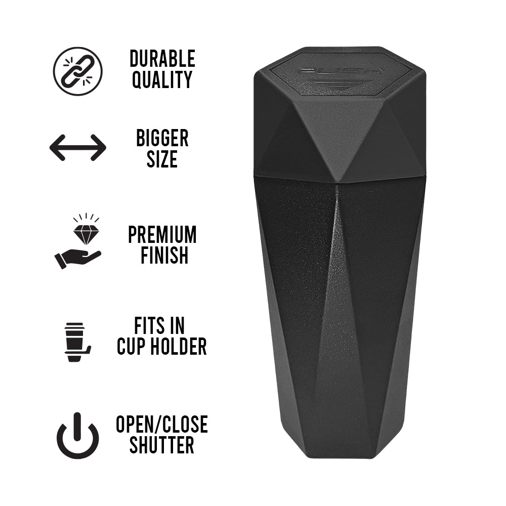 Involve Diamond Shape Car Dustbin/ Trash Can/ Trashbin(Black)