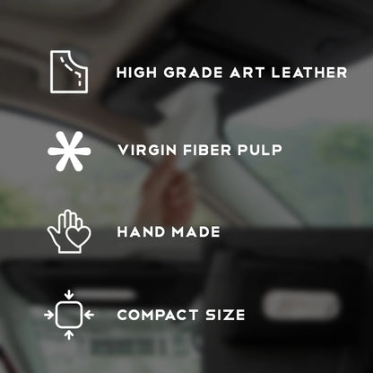 Involve Car Visor Leather Tissue Holder - Black